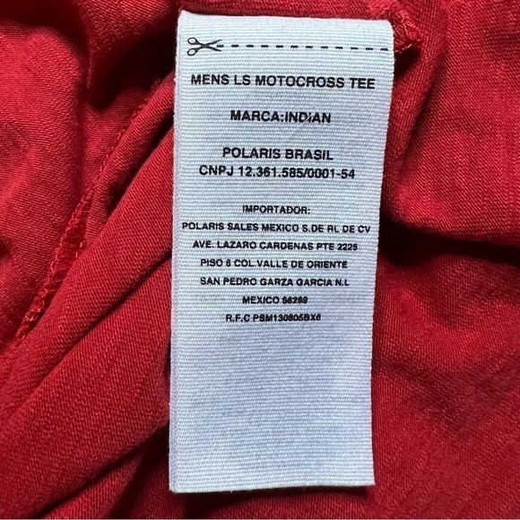 INDIAN Motorcycle Quality Clothing Long Sleeve Motocross Tee w/Stitched Logo 2XL - Picture 15 of 16